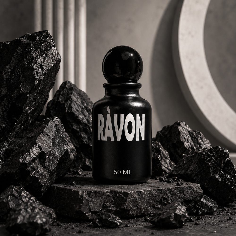 RÀVON luxury oil perfume — coffee, pink pepper, cedarwood — SOMI AURA