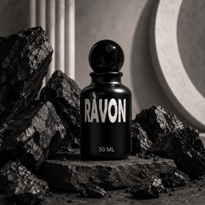 RÀVON luxury oil perfume — coffee, pink pepper, cedarwood — SOMI AURA