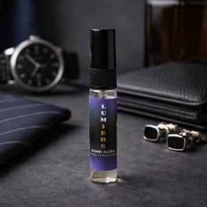 LUMIÈRE luxury oil perfume — rose, mandarin, sweet pear — SOMI AURA