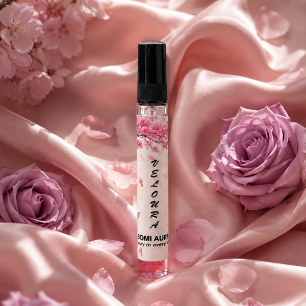 VELOURA luxury oil perfume — coffee, jasmine, vanilla — SOMI AURA