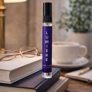LUMIÈRE luxury oil perfume — rose, mandarin, sweet pear — SOMI AURA
