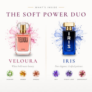 The Soft Power Duo – what's inside: VELOURA and IRIS key notes