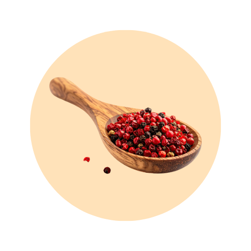 Pink pepper fragrance note — used in SOMI AURA RÀVON