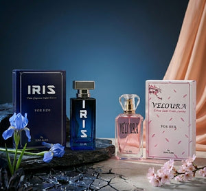 The Soft Power Duo luxury oil perfume detail — LUMIÈRE and IRIS duo — SOMI AURA